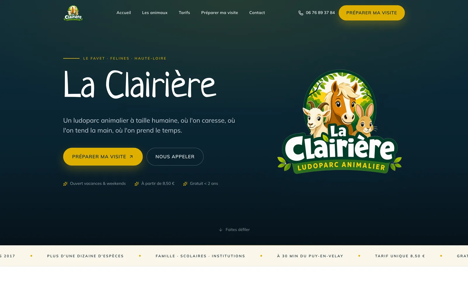 Capture du site La Clairière